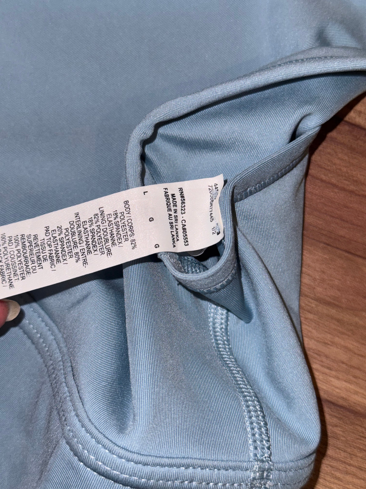 Branded sports bra large