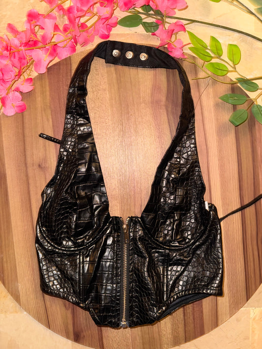Leather top  small