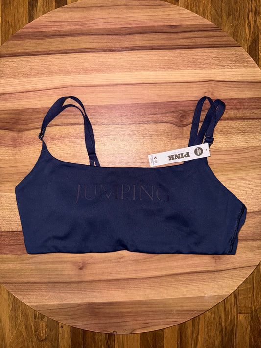 Branded sports bra tagged small