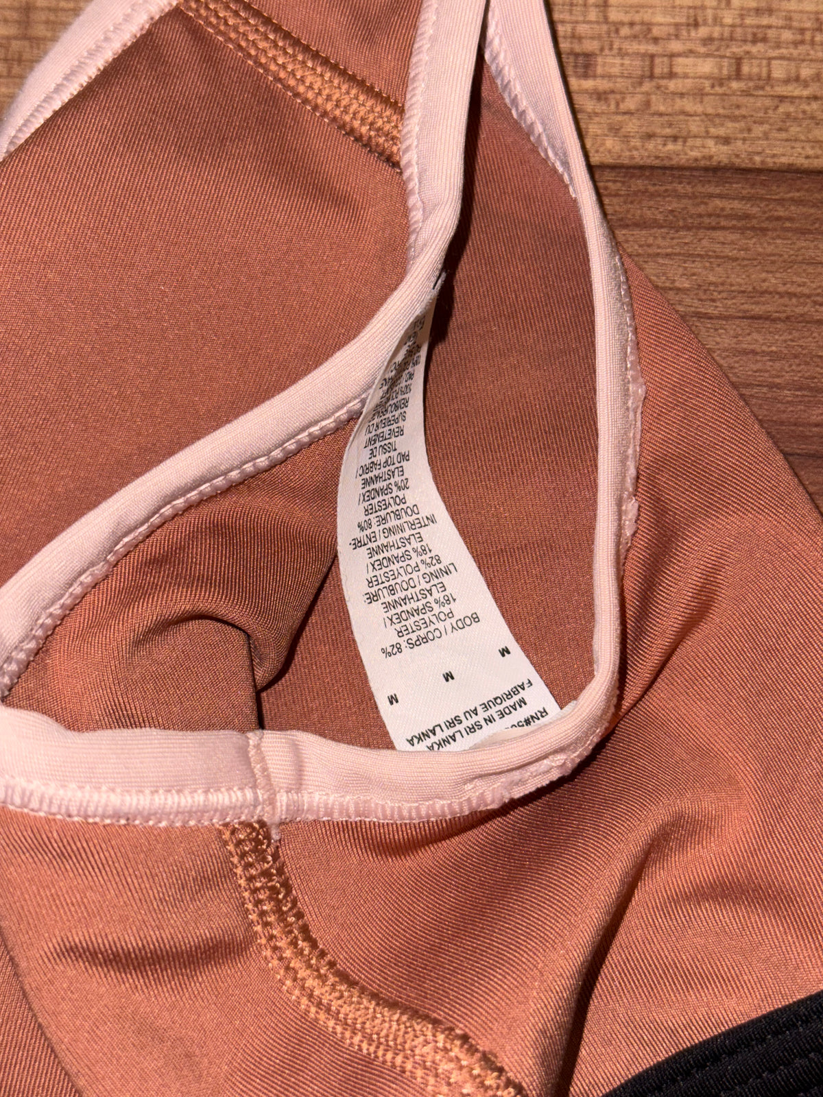Branded sports bra medium