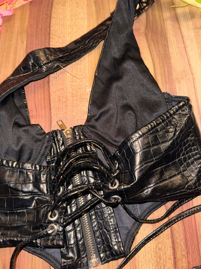 Leather top  small