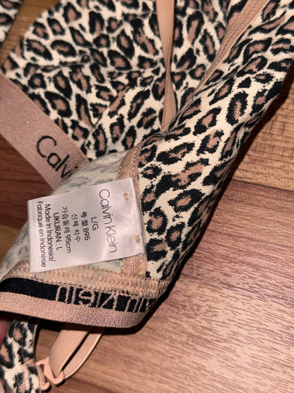 Cheetah print ck large bralette