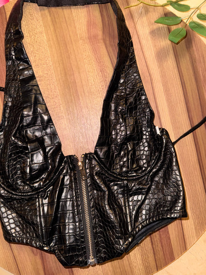 Leather top  small