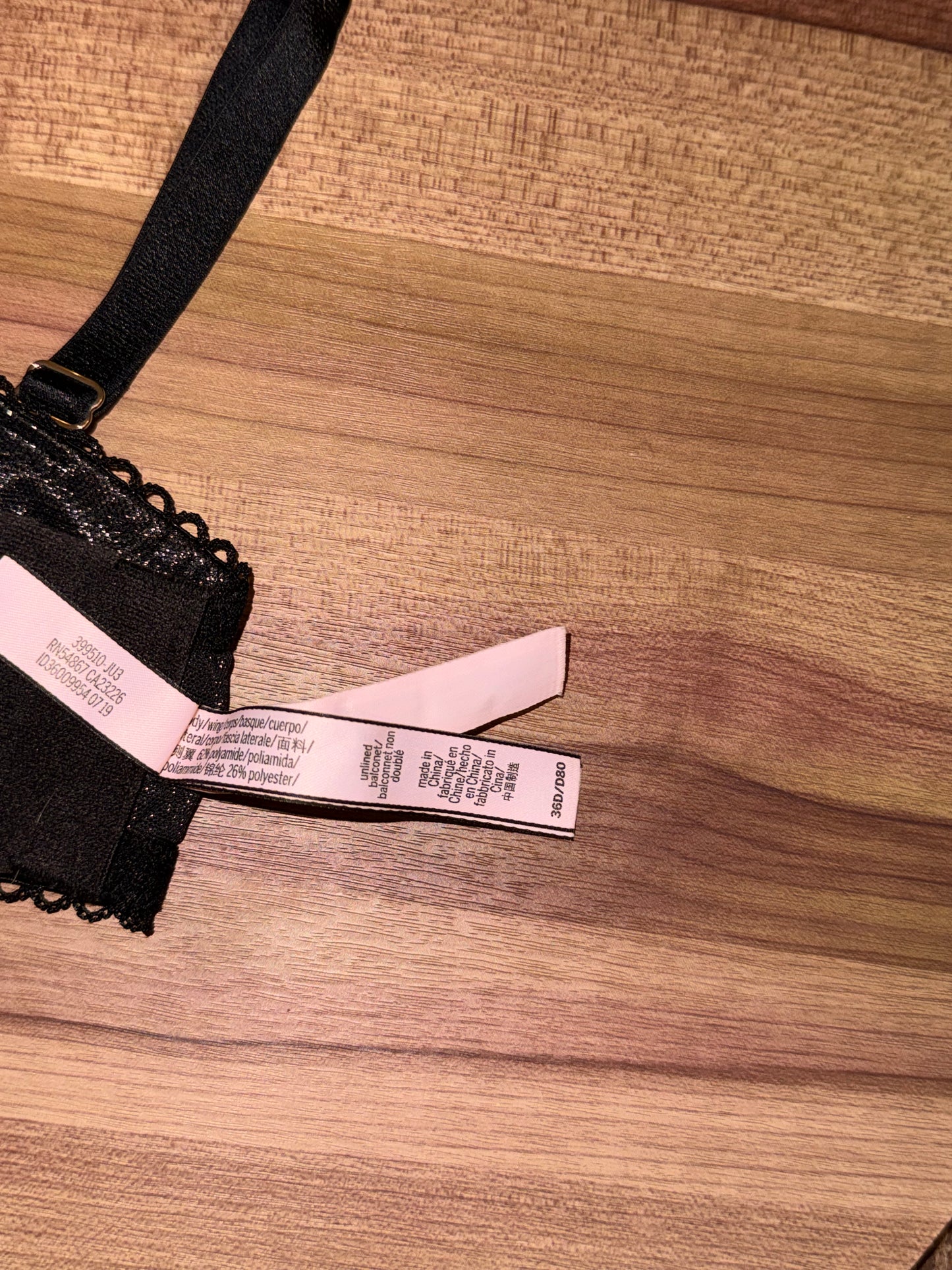 Vs tagged see through shimmer 36D